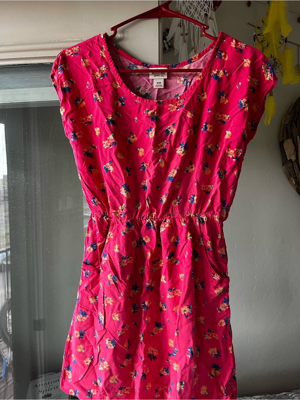 Mossimo Supply Co. Bright Pink Floral Casual Dress
